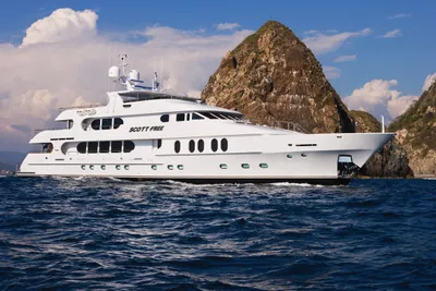 White Luxury Yacht Nature Wallpaper 4K 2400x1600 Hd, Pc, Desktop, Wallpaper:, Background, White, Luxury, Yacht, Vehicle, Cruising, Past, Rocky, Pink, Gray, Landscape, Full HD