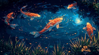 Vibrant Vibrant Wallpaper Animals Wallpaper 4K 2912x1632 Hd, Pc, Desktop, Wallpaper, Featuring, Vibrant, Koi, Fish, Rendered, Detailed, Pixel, Art, Brown, Ultrawide, QHD