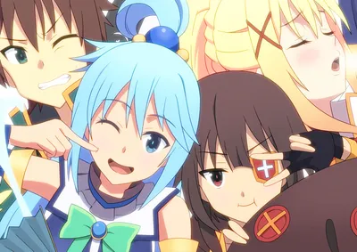 Vibrant Kazuma Satou Aqua Black/Dark Wallpaper 4K 1920x1356 A, Vibrant, Hd, Desktop, Wallpaper, Featuring, Kazuma, Satou, Aqua, Megumin, Darkness, Anime, White, Landscape, Full HD