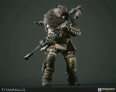 Titanfall Concept Art Abstract Wallpaper 4K 1920x1536 Titanfall, 2, Concept, Art, Armored, Pilot, In, Fur-lined, Combat, Gear, Wielding, Gray, Brown, Square, Full HD