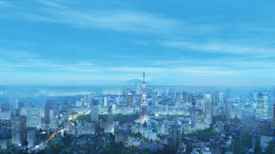 Bold Anime Wallpaper World Wallpaper 4K 3840x2160 Hd, Anime-style, Tokyo, Cityscape, Wallpaper, Showing, A, Breathtaking, Aerial, View, Focus, Tower, Pink, Yellow, Ultrawide, 4K