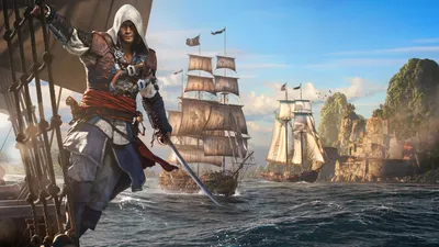 Epic Assassin Wallpaper Black/Dark Wallpaper 4K 10000x5625 Assassin's, Creed, Black, Flag, Resynced, 8k, Ultra, Hd, Assassin, 039, Hooded, Pirate-assassin, Gray, White, Ultrawide, 4K