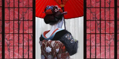 Bold Quad Wallpaper Abstract Wallpaper 4K 3840x1906 2k, Quad, Hd, Pc, Wallpaper:, Rear, View, Of, Japanese, Geisha, Ornate, Kimono, White, Black, Gray, Ultrawide, 4k