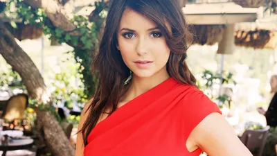 Celebrity Nina Dobrev Red Dress Nature Wallpaper 4K 1920x1081 Hd, Desktop, Wallpaper, Featuring, Celebrity, Nina, Dobrev, In, Red, Dress, Set, Against, Ultrawide, Full HD