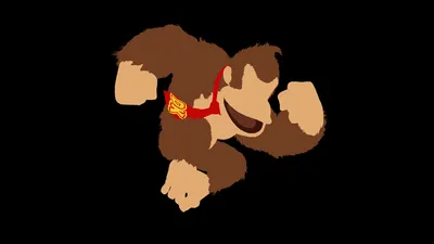 Bright Flat Wallpaper Games Wallpaper 4K 1920x1080 Flat-shaded, Donkey, Kong, Video, Game, Artwork, On, A, Black, Desktop, Mid-leap, His, Orange, Purple, Ultrawide, Full HD