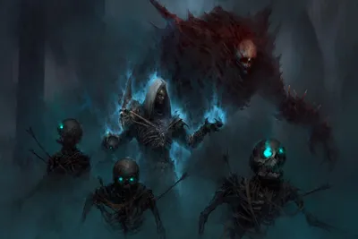Dark Undead Skeletons Necromancer Character Games Wallpaper 4K 1920x1280 Hd, Pc, Desktop, Wallpaper, Featuring, Dark, Undead, Skeletons, Necromancer, Character, Video, Game, Gray, Brown, Landscape, Full HD