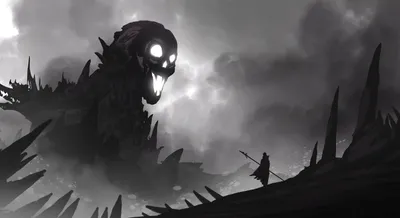 Dark Fantasy Giant Menacing Warrior Black/Dark Wallpaper 4K 6600x3600 Dark, Fantasy, 4K, Ultra, Hd, Wallpaper, Featuring, A, Giant, Menacing, Warrior, Glowing, Gray, Ultrawide