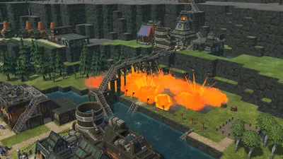 Timberborn Game Explosive Event Games Wallpaper 4K 1920x1080 Brown, Black, Full HD, Ultrawide