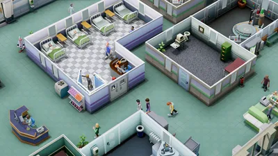 Two Point Hospital Down Rooms Abstract Wallpaper 4K 1920x1080 Gray, Full HD, Ultrawide