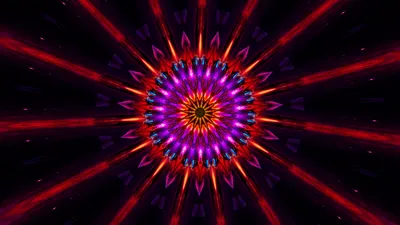 Colorful Abstract Kaleidoscope Design Abstract Wallpaper 4K 2560x1440 A, Colorful, Abstract, Kaleidoscope, Design, With, Vibrant, Red, Purple, Blue, Hues, Radiating, Brown, Black, Ultrawide, QHD