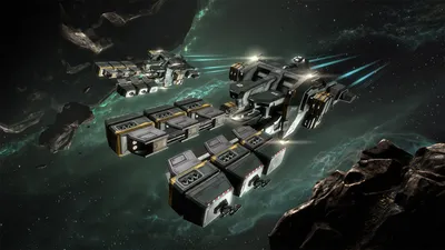 Sleek Spaceship Wallpaper Wallpaper 4K, Space category
