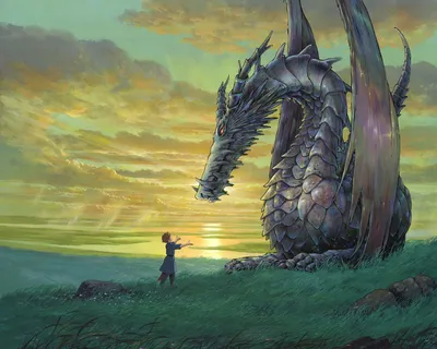 Bright Tales Wallpaper Fantasy Wallpaper 4K 1920x1536 Hd, Desktop, Wallpaper:, Of, A, Scene, From, Tales, Earthsea, Featuring, Anime-style, Dragon, Gray, Square, Full HD