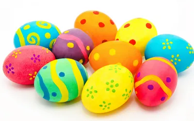 Colorful Easter Eggs Bright Patterns Wallpaper 4K, Abstract category