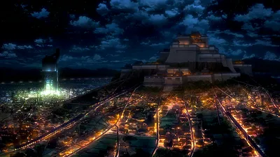 Bold Night Wallpaper World Wallpaper 4K 1920x1080 An, Hd, Desktop, Wallpaper, Featuring, A, Night-time, Cityscape, Anime, Koutetsujou, Kabaneri, Iron, Black, Ultrawide, Full HD