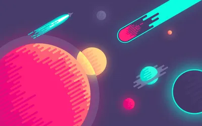 Vibrant Sci Space Space Wallpaper 4K 2880x1800 Pink, Ultrawide, QHD