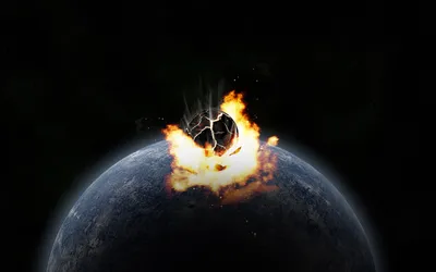 Dramatic Sci Depicting Meteor Colliding Abstract Wallpaper 4K 1920x1200 White, Brown, Full HD, Ultrawide