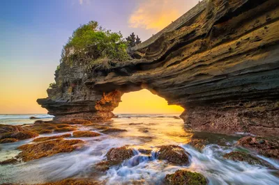 Indonesia Bali Tanah Lot Abstract Wallpaper 4K 2048x1365 Gray, Full HD, Ultrawide