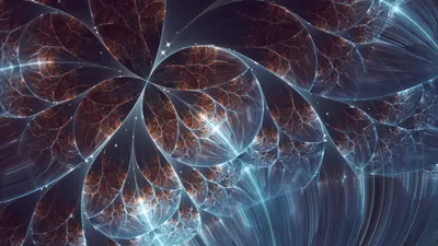 Abstract Fractal Design Abstract Wallpaper 4K 1920x1080 Abstract, Fractal, Design, In, Deep, Blues, And, Warm, Copper, Tones, Featuring, Intricate, Gray, Ultrawide, Full HD