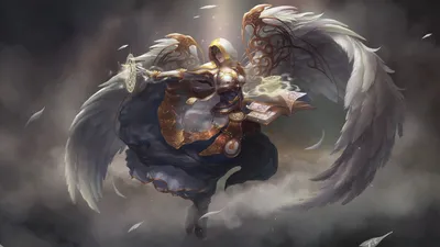 Serene Fantasy Wallpaper Fantasy Wallpaper 4K 1920x1080 Hd, Desktop, Wallpaper:, Featuring, A, Fantasy, Angel, From, World, Warcraft, Clad, Armor, Gray, Ultrawide, Full HD