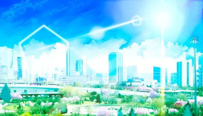 Artistic Cityscape Sunlit Skyline Bright World Wallpaper 4K 3883x2223 4K, Ultra, Hd, Artistic, Cityscape, Wallpaper, Sunlit, Skyline, Under, Bright, Blue, White, Ultrawide