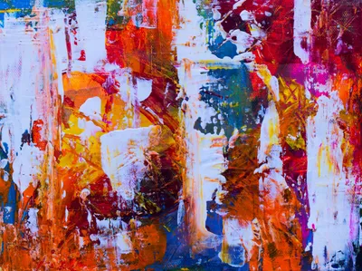 Multicolored Abstract Painting Abstract Wallpaper 4K 4402x3295 White