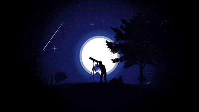 Minimalist Silhouette Person Using Space Wallpaper 4K 7680x4320 Minimalist, Hd, Desktop, Wallpaper:, Featuring, A, Silhouette, Of, Person, Using, Telescope, Under, White, Ultrawide, 4k