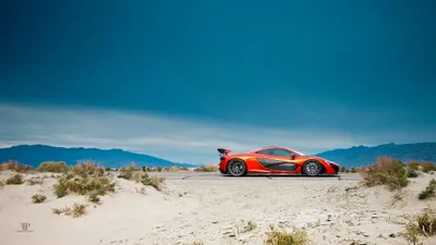 Dark Orange Wallpaper Nature Wallpaper 4K 2048x1152 Orange, Mclaren, P1, Supercar, Parked, On, Sandy, Desert, Terrain, Clear, Blue, Sky, Brown, Ultrawide, Full HD