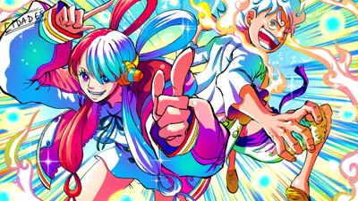 Vivid Uta Wallpaper Abstract Wallpaper 4K 4096x2304 Uta, And, Monkey, D., Luffy, In, Gear, 5, Featured, Vibrant, Ultra, Anime, White, Ultrawide, 4K