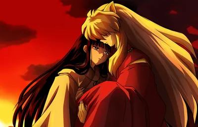 Inuyasha Kiky Share Tender Moment Nature Wallpaper 4K 1926x1243 Inuyasha, And, Kikyô, Share, A, Tender, Moment, Against, Dramatic, Sunset, Desktop, Red, Yellow, Ultrawide, Full HD
