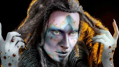 Fantasy Dark Character Black/Dark Wallpaper 4K 1920x1080 Hd, Fantasy, Desktop, Wallpaper, Featuring, A, Dark, Character, Intricate, Face, Paint, Dreadlocks, White, Gray, Ultrawide, Full HD