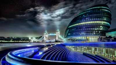 Tower Bridge Illuminated Night Wallpaper 4K, World category