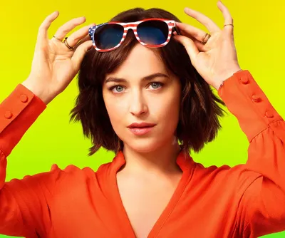 Dark Close Wallpaper Abstract Wallpaper 4K 2025x1690 Close-up, Hd, Wallpaper:, Of, Actress, Dakota, Johnson, With, Short, Brunette, Hair, Blue, Orange, Yellow, Pink, Square, Full HD