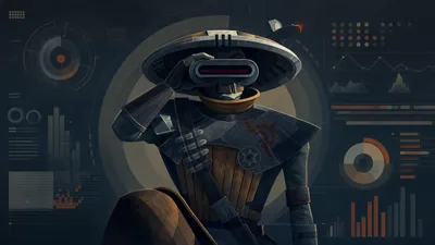 Epic Stylized Wallpaper Space Wallpaper 4K 3840x2160 Stylized, Embo, (star, Wars), In, A, Wide-brimmed, Hat, Mask, Posed, Brown, Gray, Purple, Ultrawide, 4K