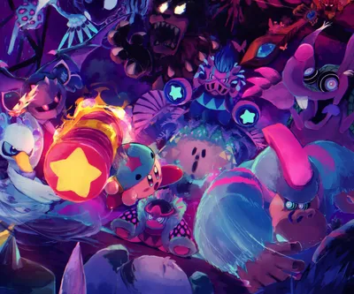 Kirby Other Characters Video Games Wallpaper 4K 2800x2333 Hd, Desktop, Wallpaper, Featuring, Kirby, And, Other, Characters, Video, Game, Set, Vibrant, Yellow, Pink, Gray, Square, QHD