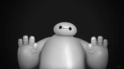 Baymax Movie Big Black/Dark Wallpaper 4K 3840x2160 Hd, Desktop, Wallpaper, Featuring, Baymax, From, The, Movie, Big, Hero, Rendered, Against, Gray, Ultrawide, 4K