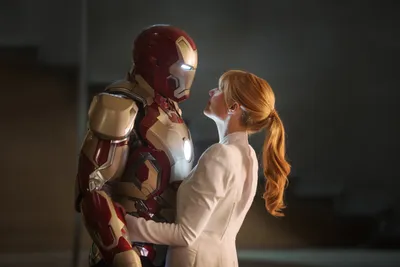 Cinematic Moment Iron Man Abstract Wallpaper 4K 5760x3840 A, Cinematic, Moment, From, Iron, Man, 3, Showcasing, Pepper, Potts, Tender, Embrace, Gray, White, Landscape, 4K