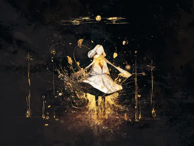 Sleek Dark Wallpaper Black/Dark Wallpaper 4K 1834x1381 Dark, Dress, Flower, White, Hair, Anime, Original, Desktop, Brown, Landscape