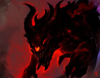 Radiant Dark Wallpaper Black/Dark Wallpaper 4K 3010x2354 Hd, Pc, Desktop, Wallpaper, Featuring, A, Dark, Demon, Glowing, Eyes, Prominent, Horns, Brown, Square, QHD