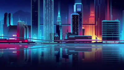 Vibrant Cyberpunk Sci Cityscape Wallpaper 4K, World category