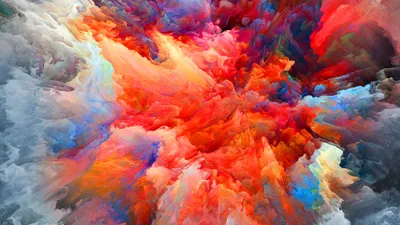 Vibrant Abstract Smoke Abstract Wallpaper 4K 3840x2160 Vibrant, Abstract, Smoke-like, Explosion, Of, Swirling, Reds, Oranges, Blues, Grays, High-detail, Ultra, Orange, Purple, Ultrawide, 4K