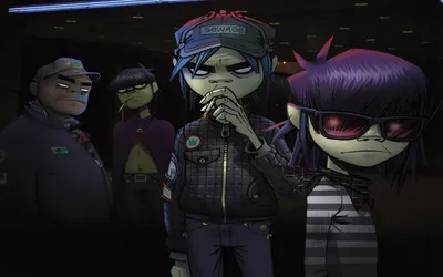 Animated Band Gorillaz Members Murdoc Abstract Wallpaper 4K 1920x1200 Hd, Desktop, Wallpaper, Featuring, Animated, Band, Gorillaz, With, Members, Murdoc, Noodle, Russel, Gray, Ultrawide, Full HD