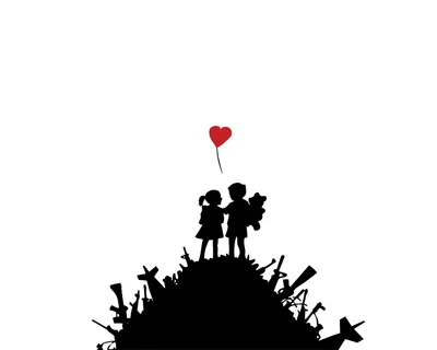 Serene Artistic Wallpaper Abstract Wallpaper 4K 2560x2048 Artistic, Hd, Wallpaper, Showcasing, The, Silhouette, Of, Two, Children, Holding, Hands, Standing, White, Square, QHD
