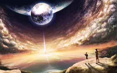 Anime Sci Two Wallpaper 4K, Space category
