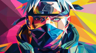 Colorful Geometric Rendition Kakashi Hatake Abstract Wallpaper 4K 2912x1632 Hd, Desktop, Wallpaper, Featuring, A, Colorful, Geometric, Rendition, Kakashi, Hatake, Anime, Naruto, White, Gray, Ultrawide, QHD