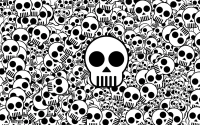 Dense Pattern Black White Skulls Black/Dark Wallpaper 4K 1920x1200 Hd, Pc, Desktop, Wallpaper, Featuring, A, Dense, Pattern, Black, White, Skulls, Dark, Gray, Ultrawide, Full HD