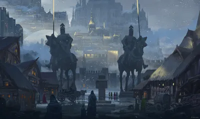 Golden Depicting Wallpaper World Wallpaper 4K 1920x1140 Hd, Pc, Desktop, Wallpaper, Depicting, A, Fantasy, City, Towering, Statues, Armored, Knights, Gray, Ultrawide, Full HD