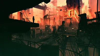 Radiant Futuristic Wallpaper World Wallpaper 4K 3840x2160 Futuristic, Sci-fi, City, At, Sunset, Towering, Neon, Megastructures, Sci, Flying, Craft, White, Orange, Ultrawide, 4K