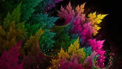 Bright Vibrant Wallpaper Abstract Wallpaper 4K 3840x2160 Vibrant, Colorful, Fractal, Design, With, Abstract, Shapes, And, Intricate, Patterns, Rendered, Stunning, Brown, Black, Orange, Ultrawide, 4K
