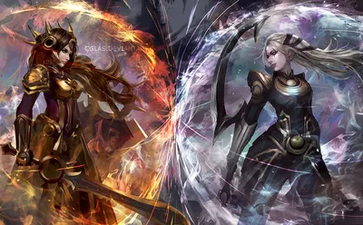 Calm Leona Wallpaper Abstract Wallpaper 4K 1920x1190 Hd, Desktop, Wallpaper, Featuring, Leona, And, Diana, From, League, Legends, Representing, Targon, Gray, Ultrawide, Full HD