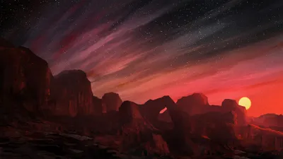 Artistic Desert Panorama Sunset Nature Wallpaper 4K 3840x2160 Ultrawide, 4k